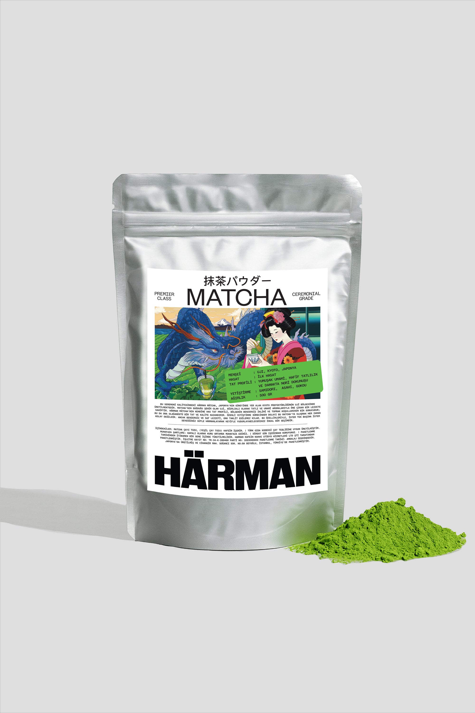 PREMIER CLASS HÄRMAN MATCHA TOZU - 500 GR
